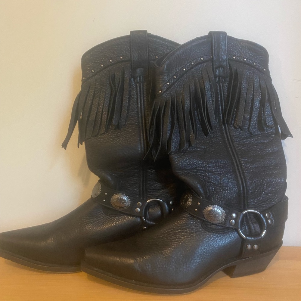 Women’s black Laredo Leather Cowboy Boots 8.5